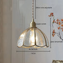Axyaa Butterfly Glass Copper LED Pendant Lamp for Home Indoor Decor