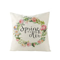 Pink Truck Flower Print Cushion Cover 45x45cm - Axyaa