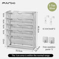 Axyaa 5 Tier Mesh Wall File Organizer with Bottom Tray - Vertical Hanging Folder Holder