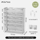 Axyaa 5 Tier Mesh Wall File Organizer with Bottom Tray - Vertical Hanging Folder Holder