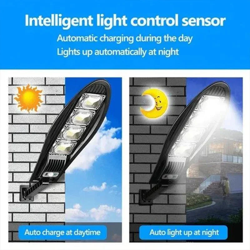 Axyaa Solar Motion Sensor Light Outdoor with Remote Control and 3 Lighting Modes