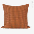 Axyaa Nordic Hand-Woven Leather Pillow in Black and White