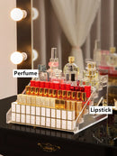 Axyaa Acrylic Makeup Organizer: Nail Polish, Lipstick, Eye shadow, Blush & Cosmetics Display