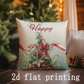 Axyaa Christmas Wreath & Sleigh Pattern Cushions - Sofa, Bedroom, Car Pillow Cover