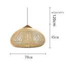 Axyaa Rattan Pendant Lights: Vintage Kitchen Dining Room Luminaries