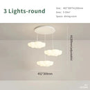 Axyaa Cloud Ceiling Chandelier: White Cream Pendant Light for Dining Living Kitchen Decor