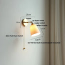 Axyaa Nordic Ceramic LED Wall Light with Pull Chain Switch