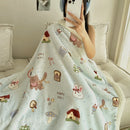 Axyaa Cartoon Print Lambs Wool Blanket: Soft and Cozy Throws for Sofa, Office, and Naps