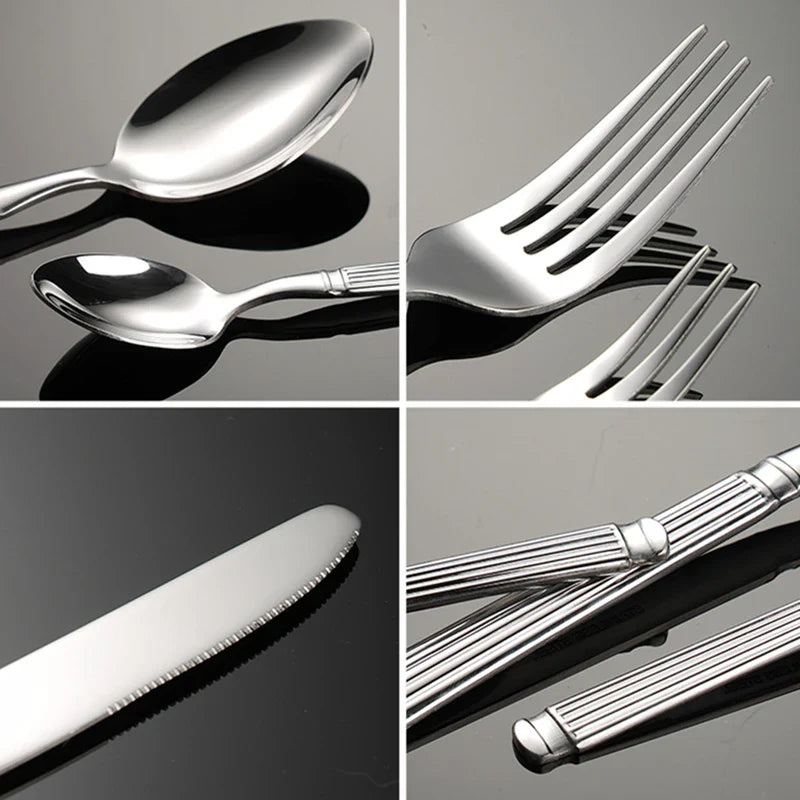 Axyaa Stainless Steel Cutlery Set for Western Dining