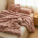 Axyaa Faux Rabbit Fur Blanket: Luxuriously Soft & Warm Sofa Bed Throw Blanket