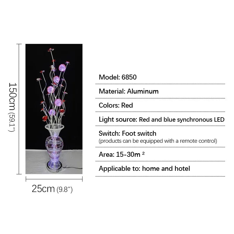 Axyaa Nordic LED Floor Lamp - Aluminum Wire Modern Decorative Standing Light