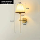 Axyaa Fabric Retro LED Wall Light for Modern Hotel, Bedroom, and Corridor Decor