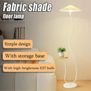 Axyaa Cream Floor Lamp with Shelf - Minimalist Design for Living Room & Bedroom