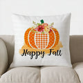 Axyaa Fall Pumpkin Flower Happy Fall Pillow Cover for Sofa Bedroom Car