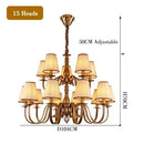 Axyaa Double-Layer Fabric Pendant Light for Living Room and Bedroom