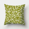 Army Green Geometric Printed Pillowcase by Axyaa for Living Room and Bedroom Decor