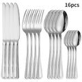 Axyaa 24-Piece Stainless Steel Silver Cutlery Set for Family, Hotel, and Restaurant