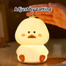 Axyaa Duck Patting Silicone Night Light for Kids Bedroom Decor & Sleep, Rechargeable LED Lamp