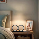 Axyaa Aluminum Double Circle Desktop Lamp with Three-color Key Dimming Technology