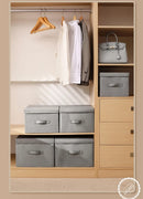 Axyaa Cotton Linen Storage Box with Lid: Large Capacity Organizer for Clothes, Toys, Socks