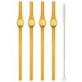 Axyaa Glass Straw Set: High Borosilicate, Reusable, Eco-Friendly with Clear Brush