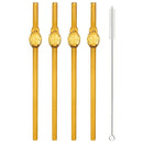 Axyaa Glass Straw Set: High Borosilicate, Reusable, Eco-Friendly with Clear Brush