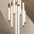 Luxury LED Spiral Staircase Chandelier for Villa Hall, Living Room, Restaurant by Axyaa