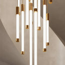 Spiral Staircase LED Chandeliers for Luxury Home Decor by Axyaa