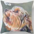 Cute Dog Pattern Square Pillow Covers For Home Decor by Axyaa