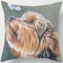 Cute Dog Pattern Square Pillow Covers For Home Decor by Axyaa