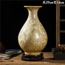 Axyaa Crystal Glazed Ceramic Vase for Home Decor - Living Room, Study, or Entryway