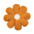 Axyaa Flower Shaped Faux Fur Pillow, 45x45cm, Green, Orange, Pink, Brown