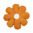 Axyaa Flower Shaped Faux Fur Pillow, 45x45cm, Green, Orange, Pink, Brown