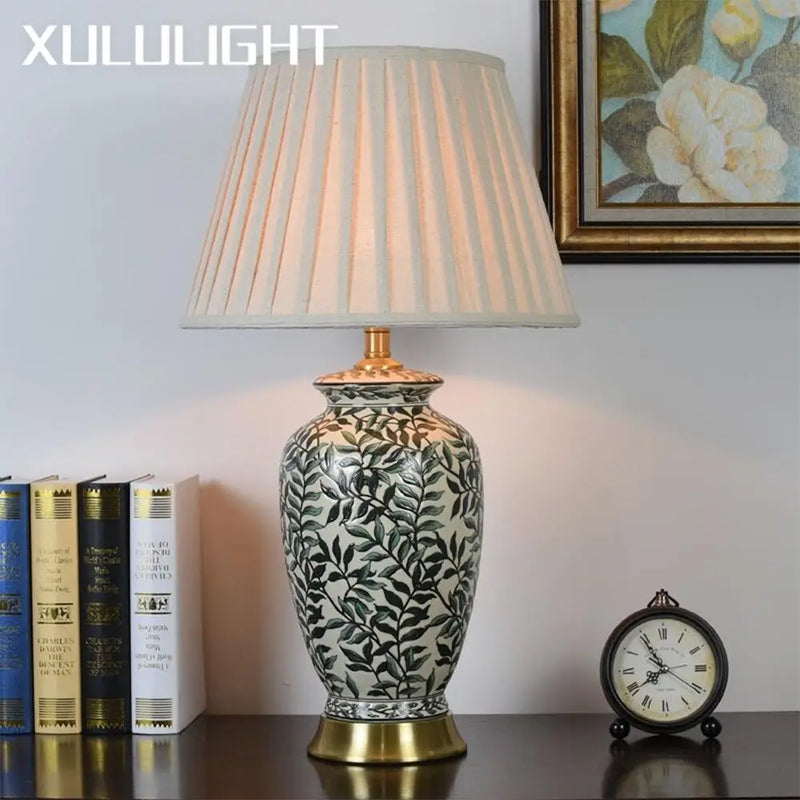 Axyaa Classic Ceramic Table Lamp: American Room Decor, European Retro Design