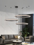 Axyaa LED Chandelier: Modern Dining Room Lighting for Bedroom, Living Room, and Study