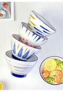 Axyaa 5 Inch Ceramic Rice Porridge Bowl Fruit Salad Breakfast Dim Sum Bowl