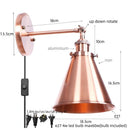 Axyaa Industrial Iron Plating Gold Wall Lamp for Restaurant Coffee Bar Bedroom