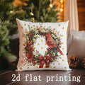 Axyaa Christmas Cardinals & Wreath Pillow Covers - Stylish Cushion Cover