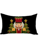 Axyaa Nutcracker Lumbar Pillow Cover: Winter Holiday Cartoon Home Decoration