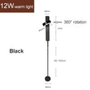 Axyaa LED Wall Lamps: Modern Rotating Dimmer Reading Lights for Bedroom or Living Room