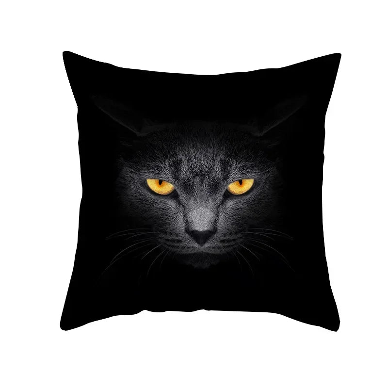 Axyaa Black Cat Pillowcases - Cute Kitty Design for Animal Lovers