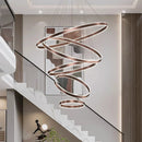 Axyaa Modern Stair Chandelier Pendant LED Ceiling Light for Living Room