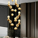 Axyaa Natural Marble Bedroom Chandelier - Designer Spanish Lighting for Restaurant, Hotel & Home