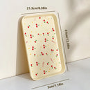 Axyaa Cherry Pattern Serving Tray: Multifunctional Kitchen Organizer for Fruit, Desserts, and More
