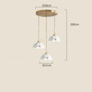Axyaa Modern Ceramic LED Pendant Light - French Style Hanging Lamp