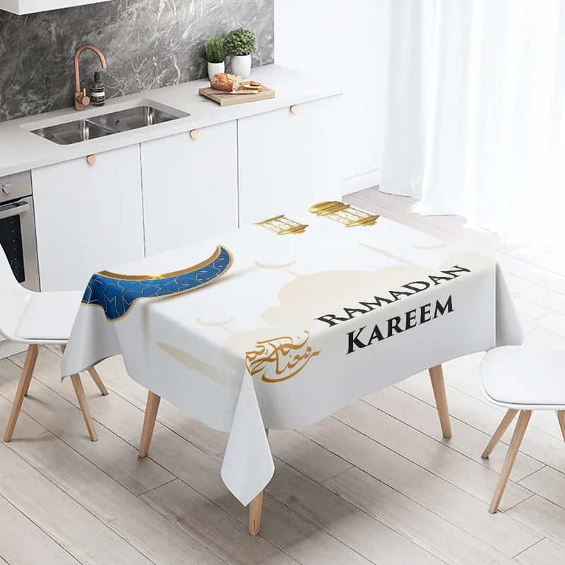 Axyaa Ramadan Mubarak Tablecloth - Islamic Muslim Mosque Home Decor