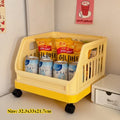Axyaa Desk Color Storage Basket Organizer with Wheels