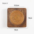 Axyaa Solid Wood Heat Insulation Mat, Anti-Scalding Table Mat-Coaster