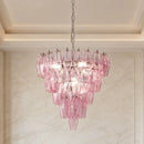Axyaa Glass Ceiling Chandelier: Luxury Colorful Modern Lighting for Living Room, Villa, Kitchen