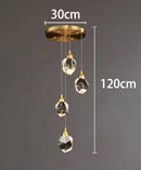 Axyaa Crystal Chandelier Pendant Light for Living Room, Dining Room, and Ceiling - Indoor Luxury Lighting